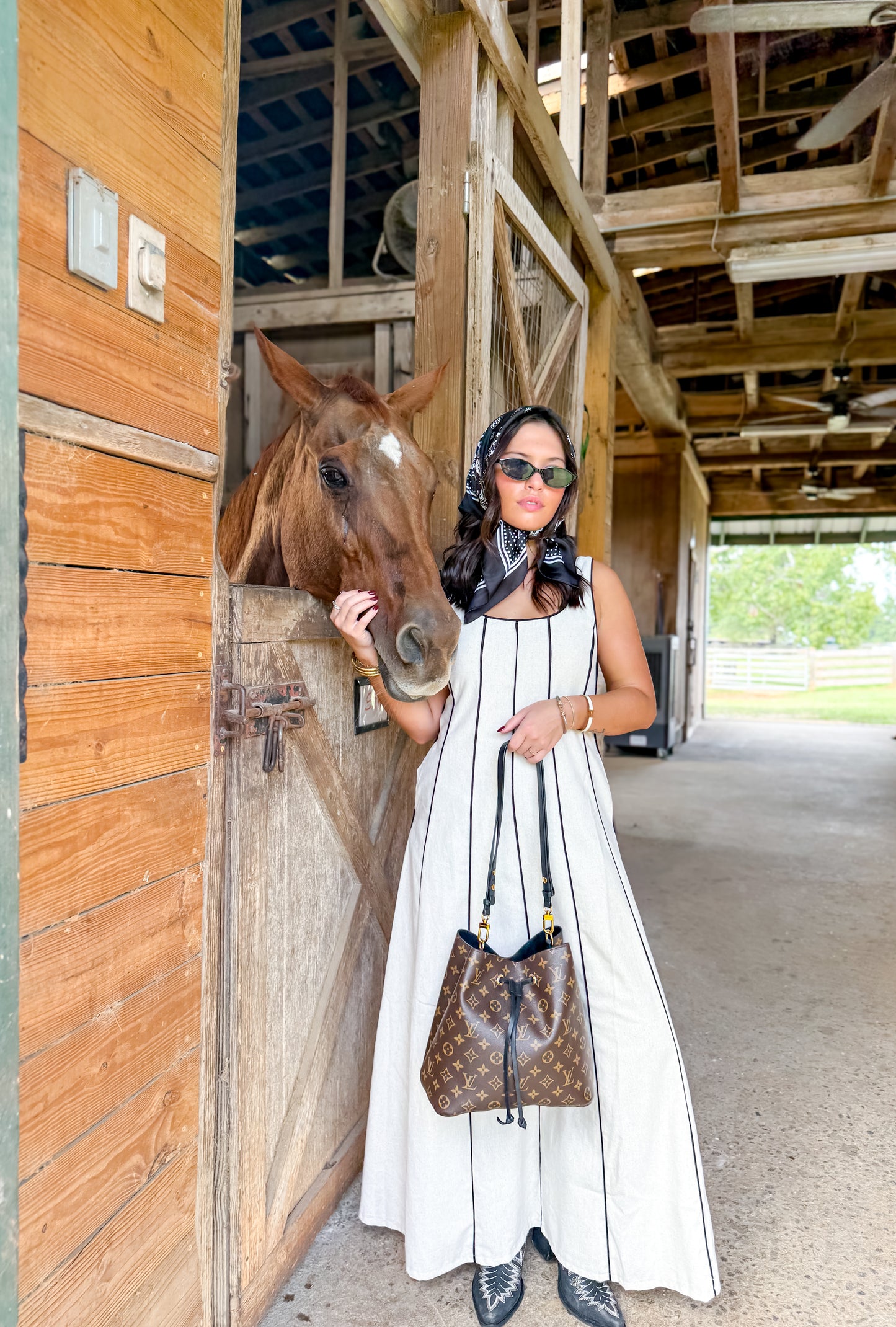 Sloane Pipping Contrast Maxi Dress