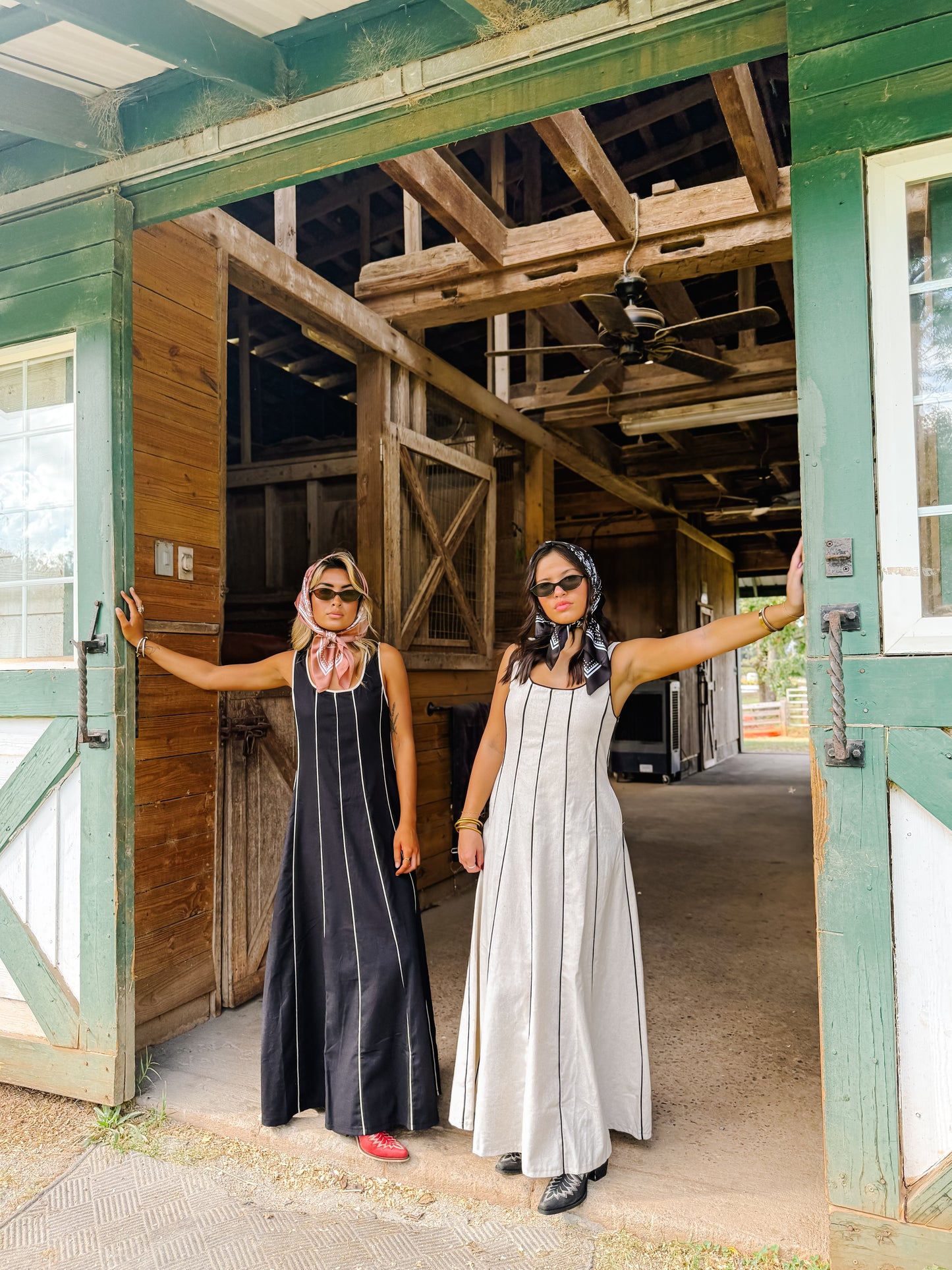 Sloane Pipping Contrast Maxi Dress