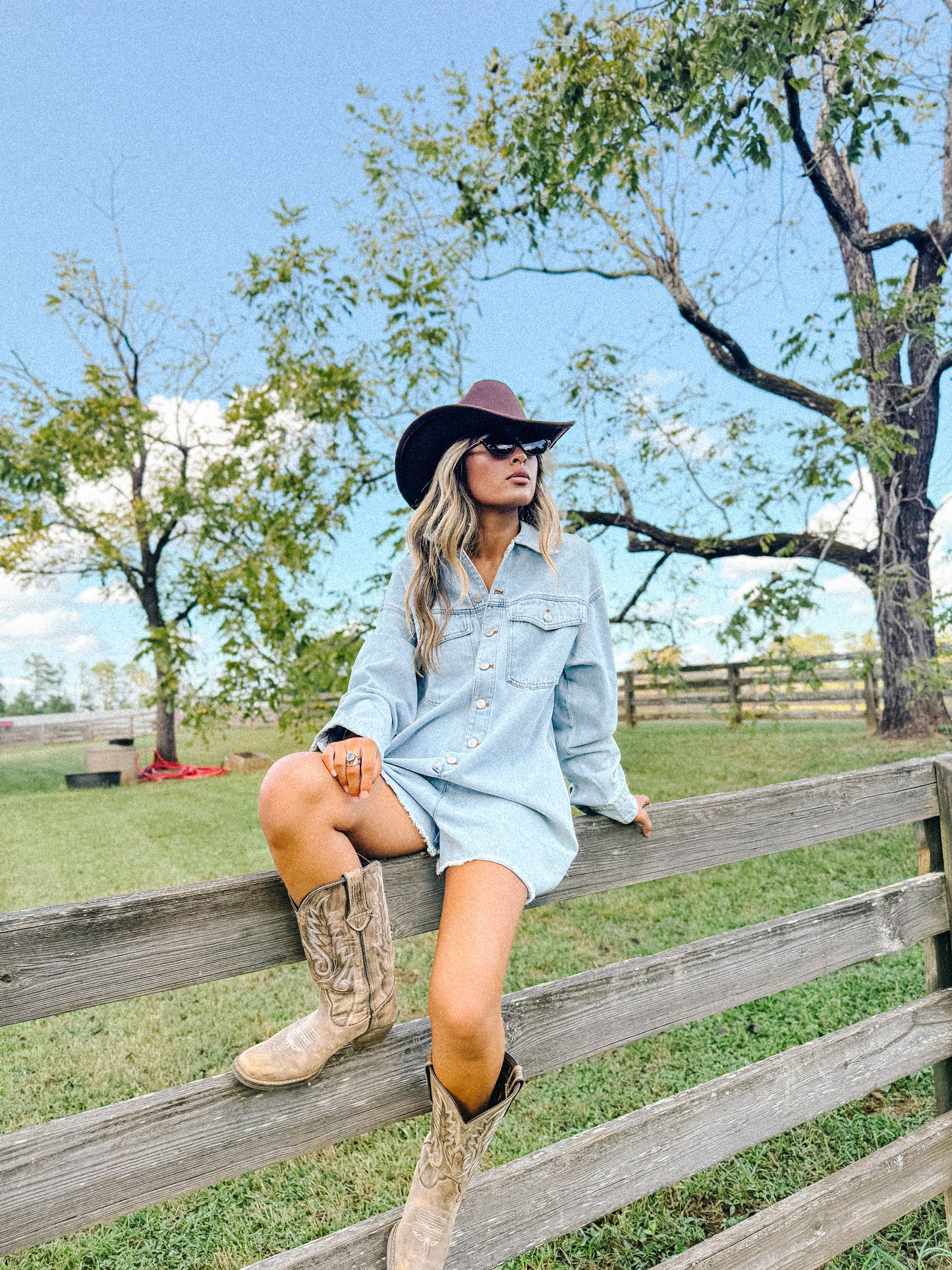 Harlow Denim Oversized Romper