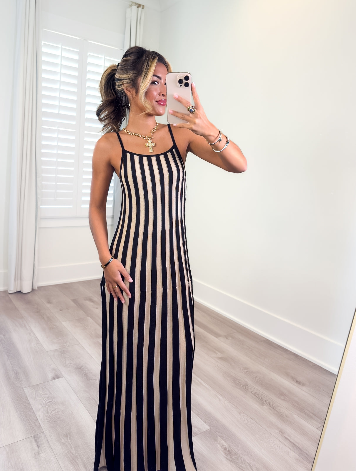 Bailey Black Knit Ribbed Maxi Dress