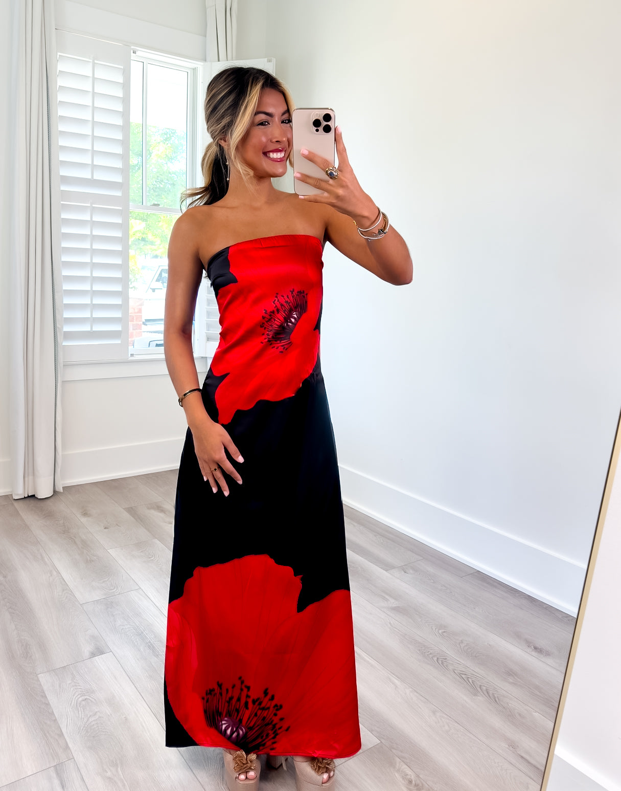 Poppy Bloom Midi Dress