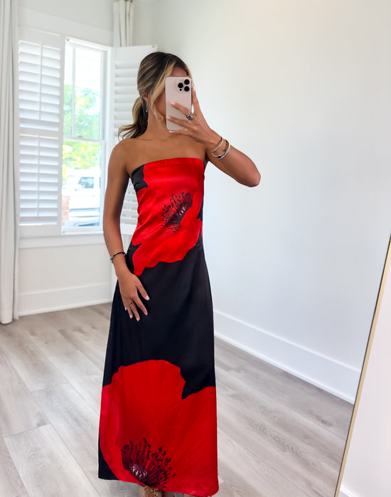 Poppy Bloom Midi Dress