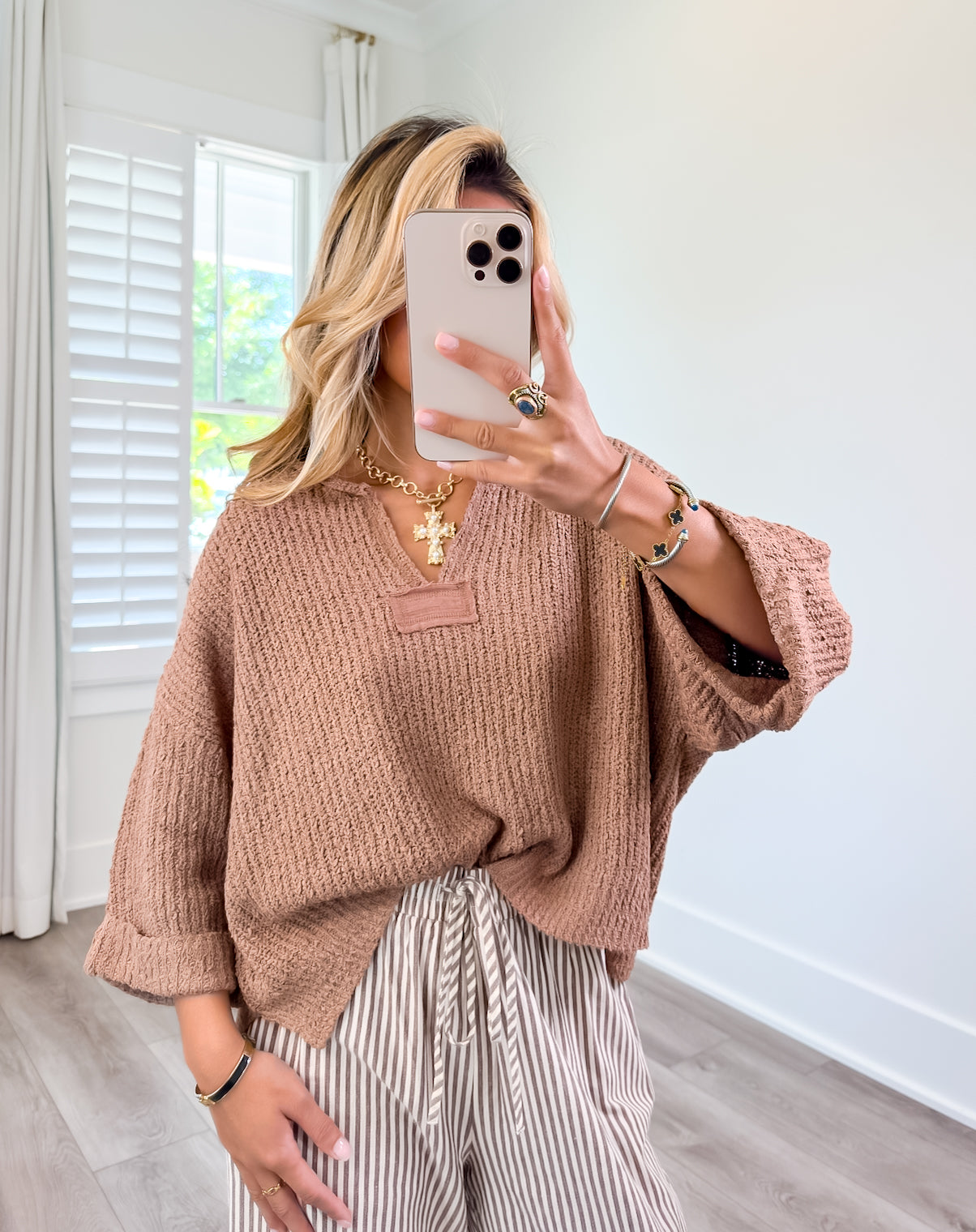 Cocoa Lightweight Sweater Top