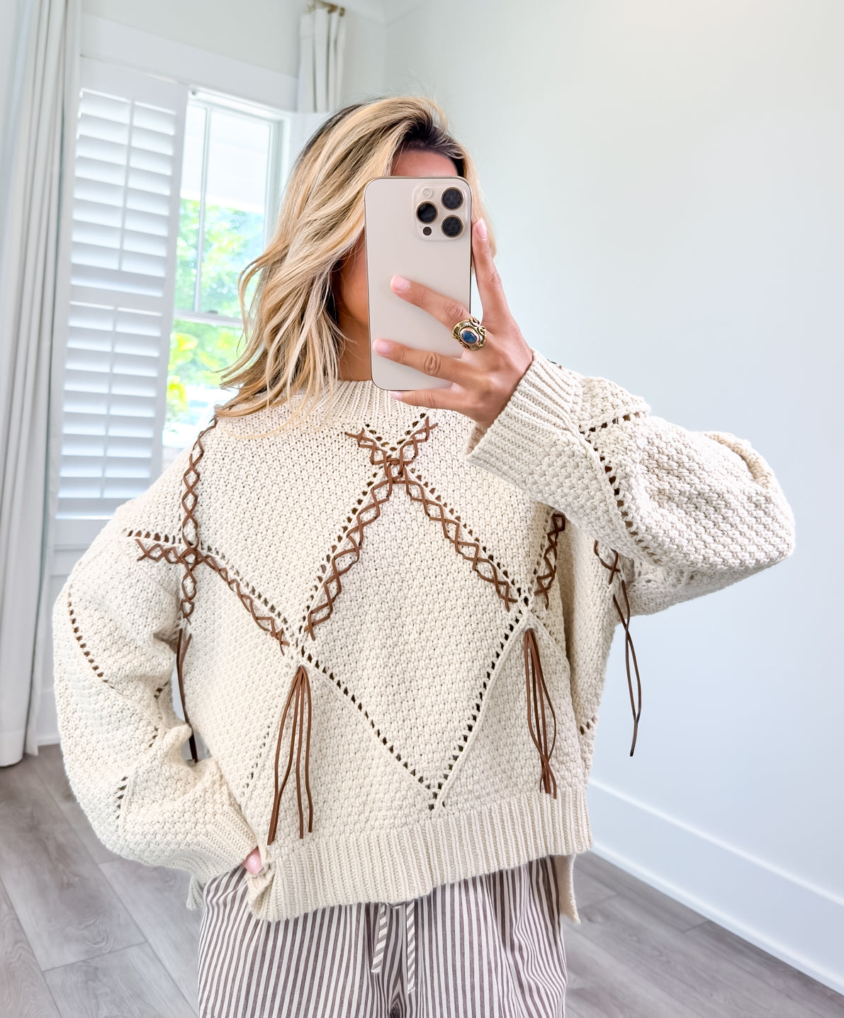 Briley Braided Tassel Knit Sweater