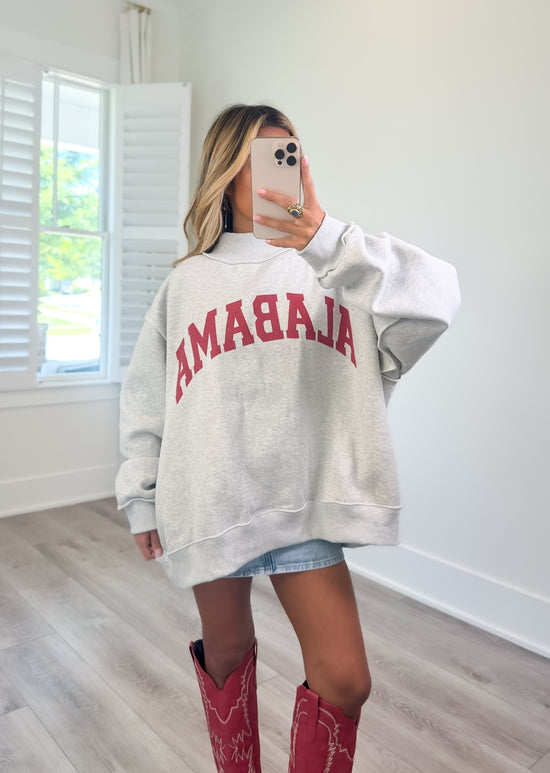 "Alabama & BAMA" Reversible Mock Neck Sweatshirt