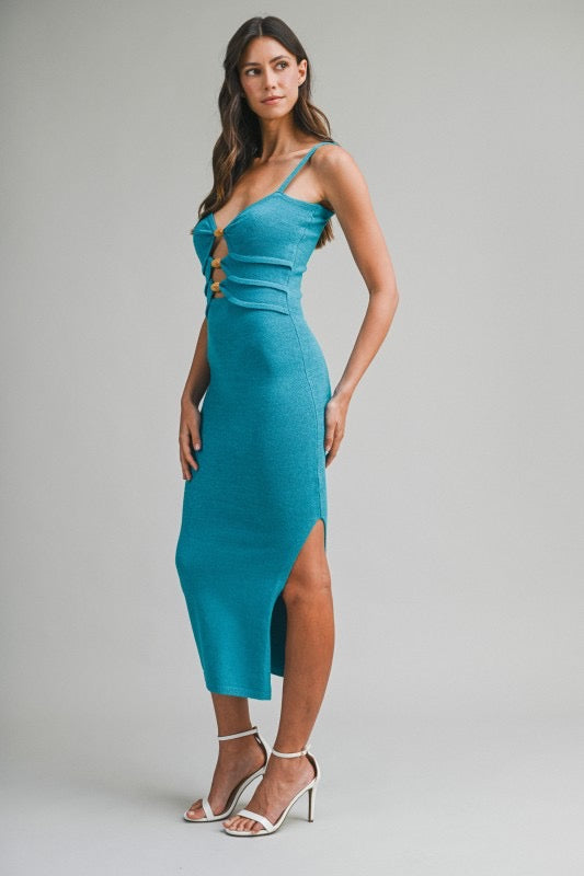 Seagreen Bodycon Midi Dress