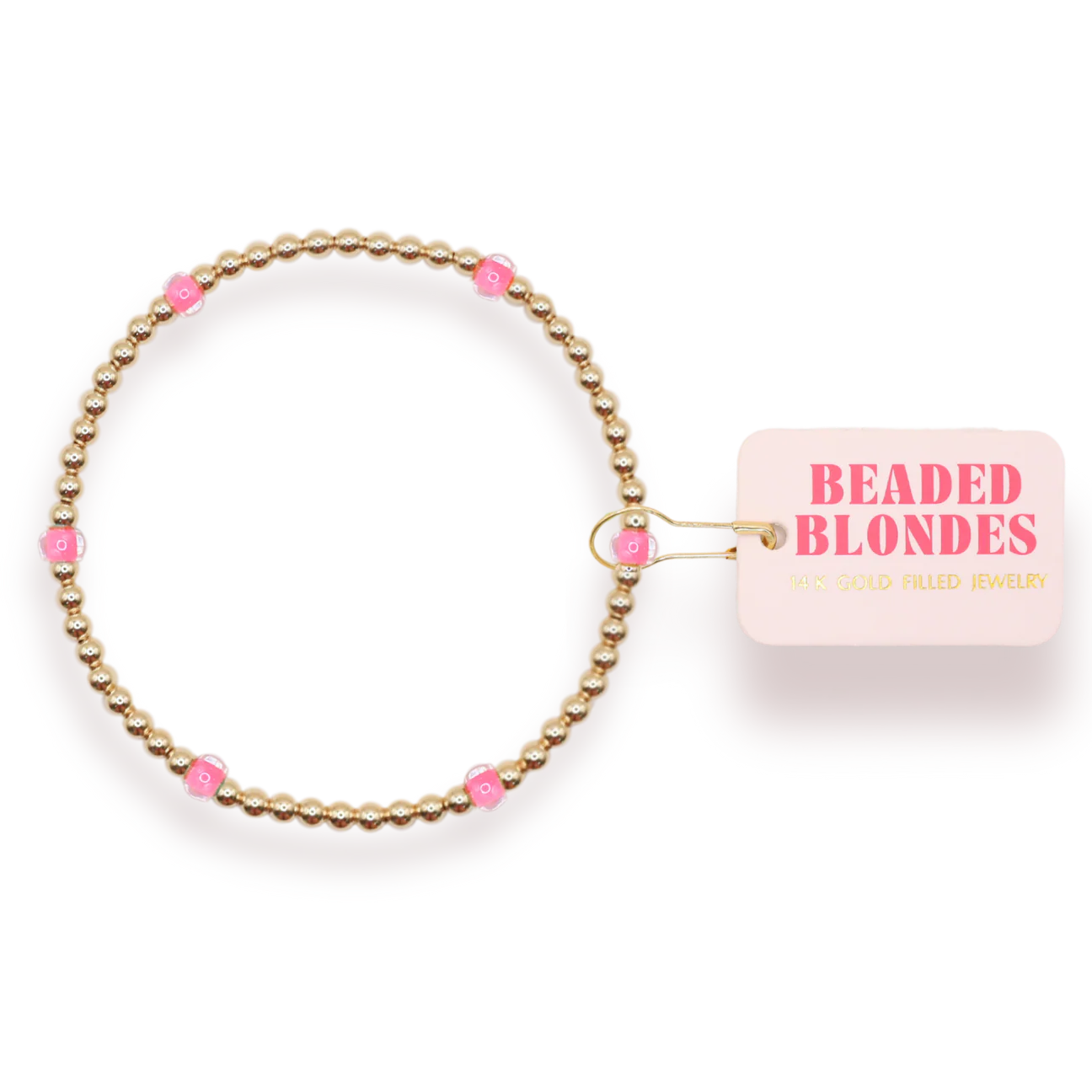 Beaded Blondes Hot Pink Poppi Bracelet