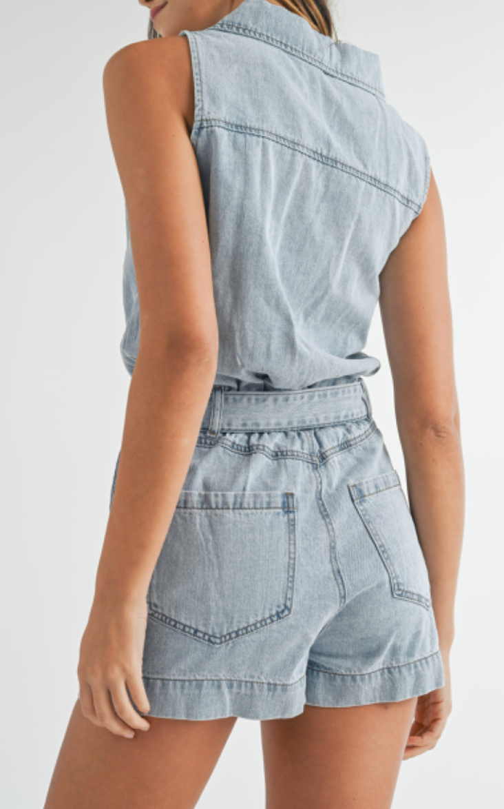 Denim Blues Romper