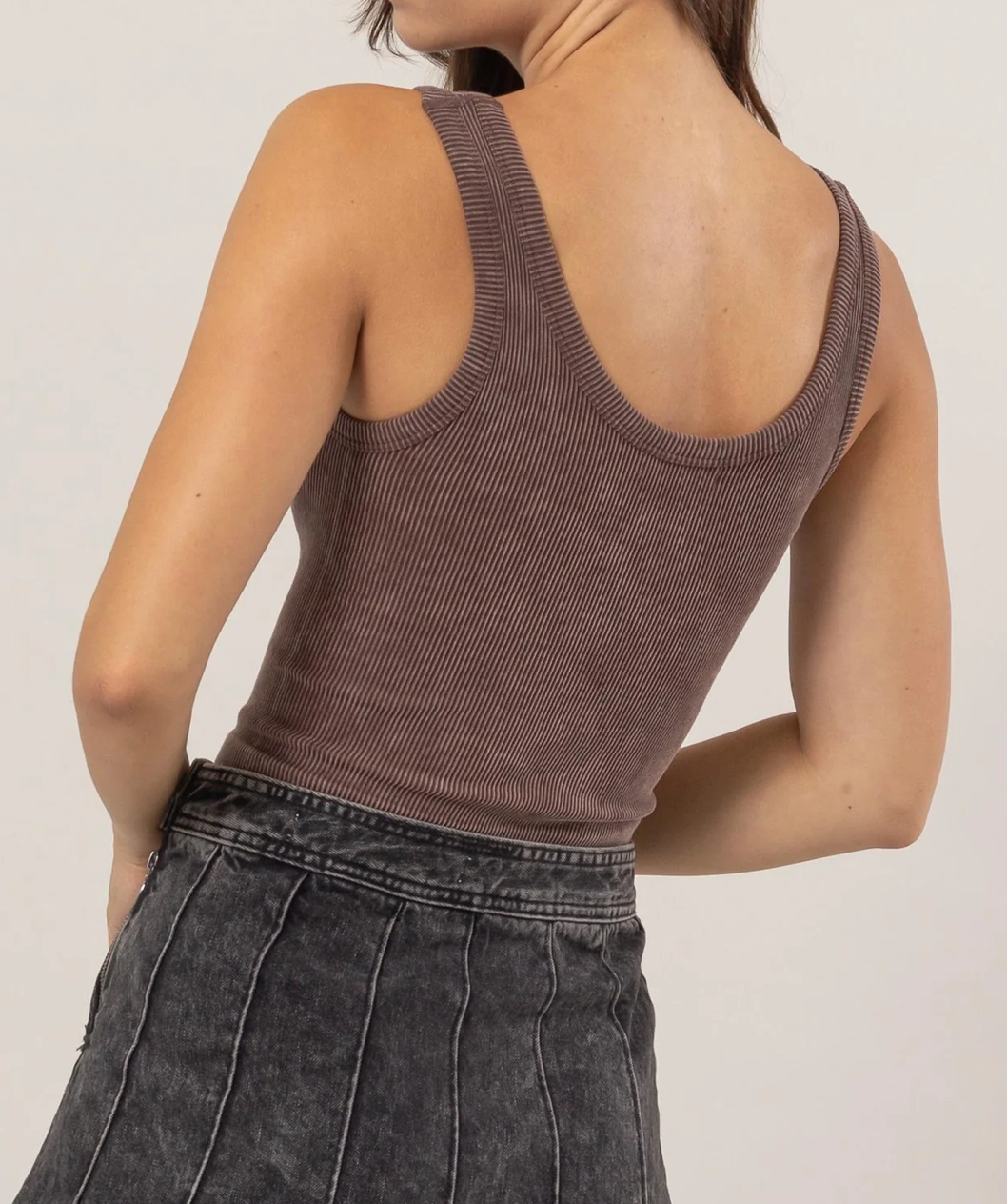 Basic Babe Tank Top (Brown)