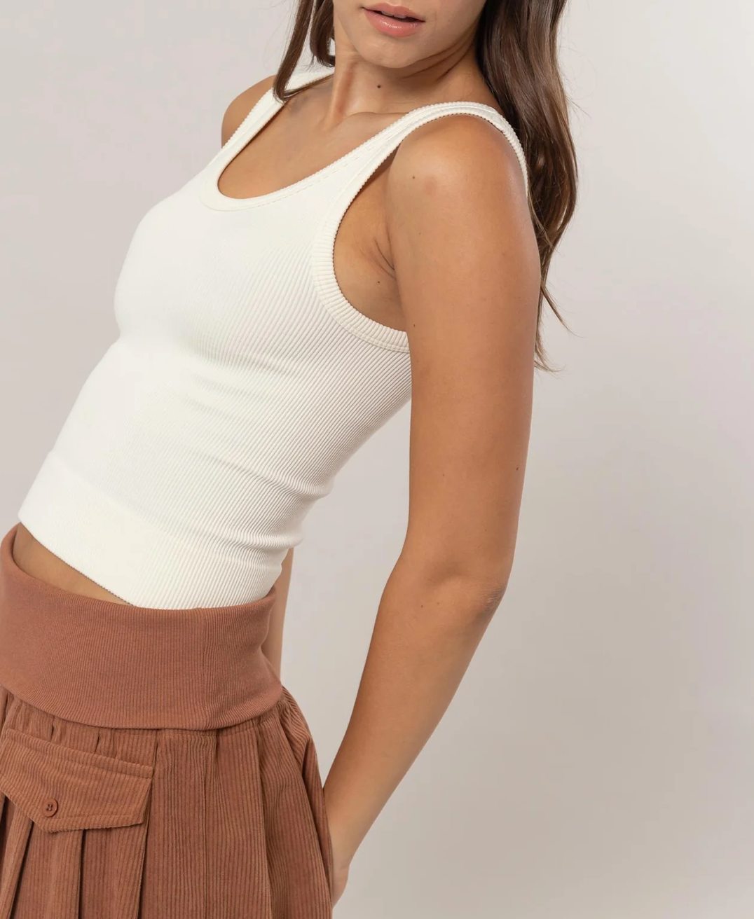 Basic Babe Tank Top (Cream)