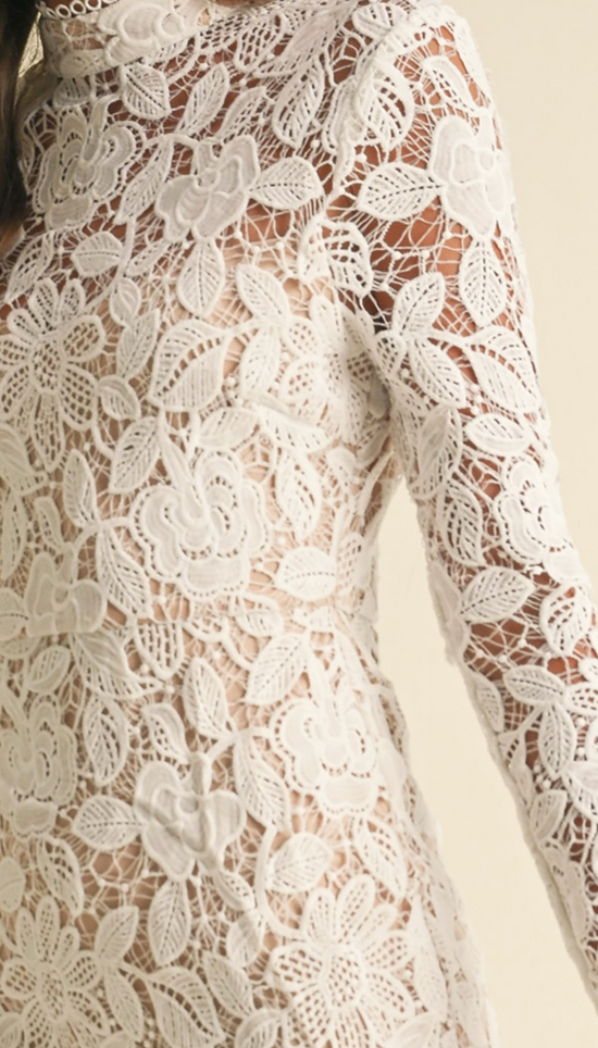 Sadie Floral Lace Midi Dress