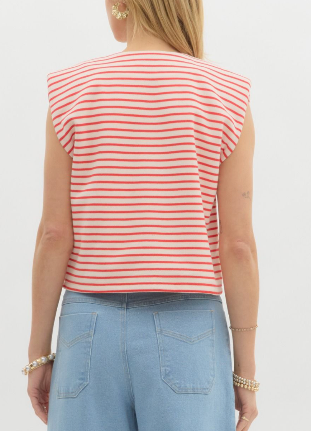 Retro Red Blouse