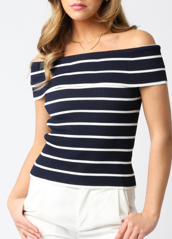 Marina Stipe Knit Top