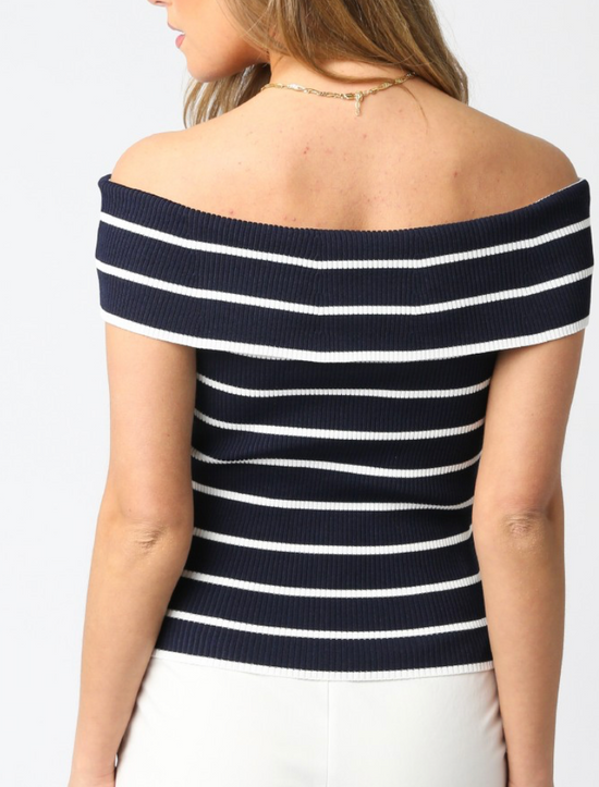 Marina Stipe Knit Top