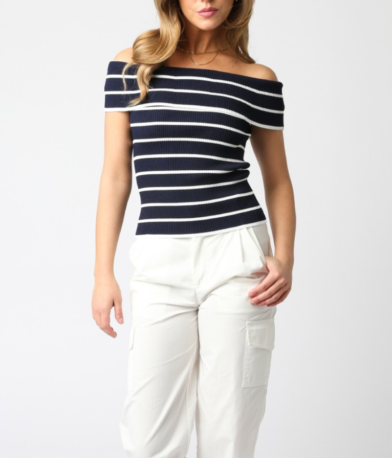 Marina Stipe Knit Top