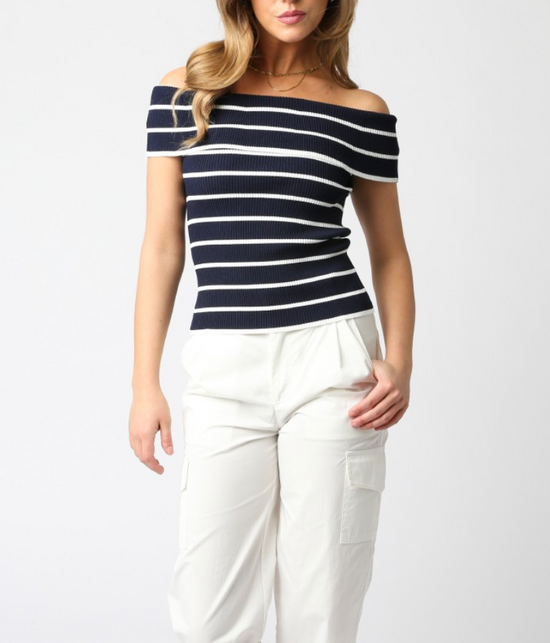 Marina Stipe Knit Top