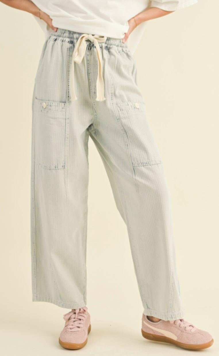 Ophelia Washed Barrel Shape Pants