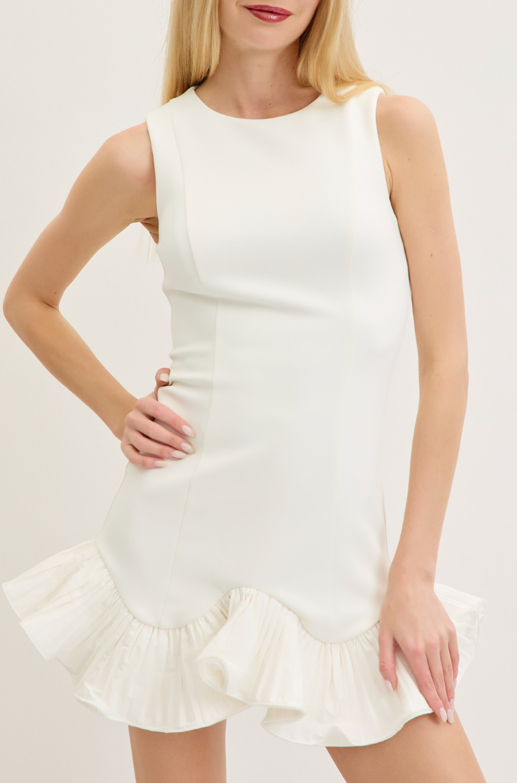 Mia Flutter Hem Mini Dress