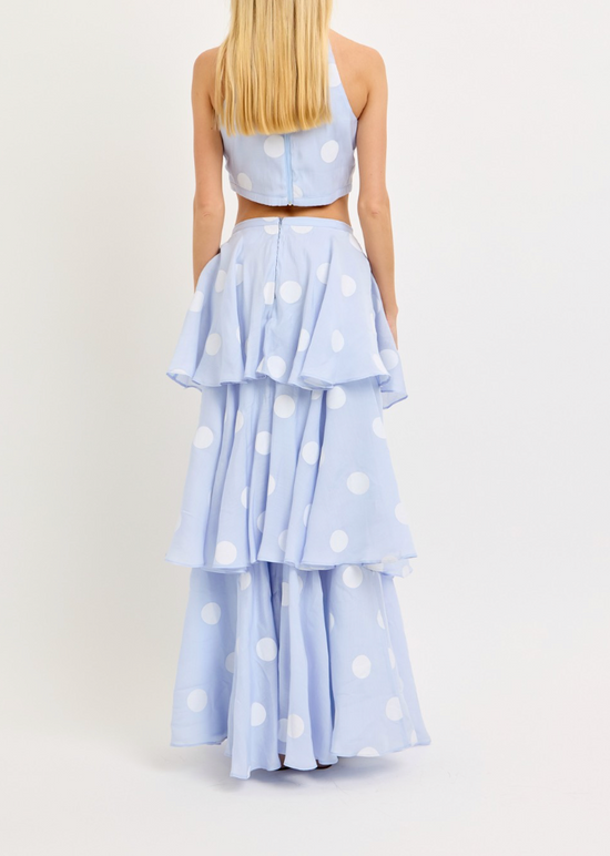 Penny Polka Dot Halter Neck & Maxi Skirt Set