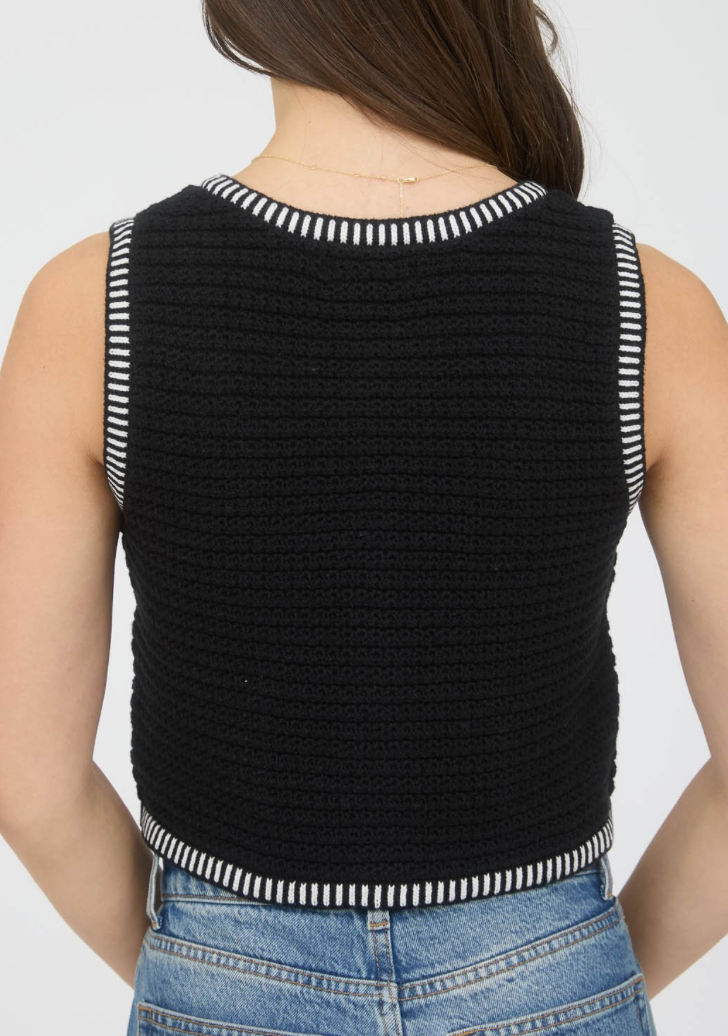 The Parisian Crop Knit Vest