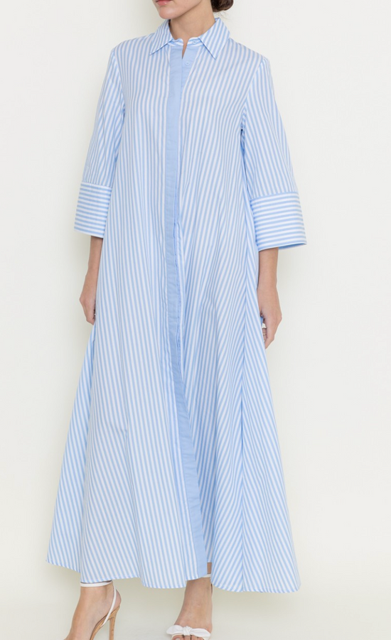 Bailey (Blue) Loose Fit Striped Maxi Dress