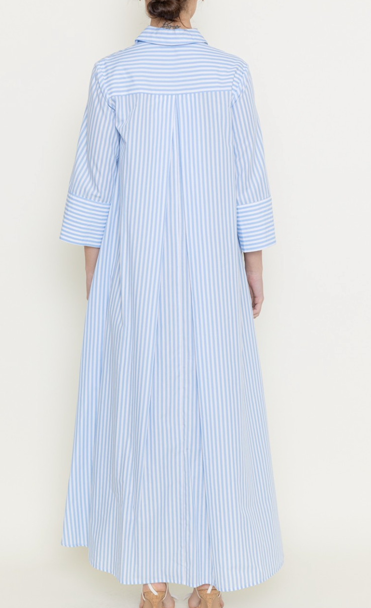 Bailey (Blue) Loose Fit Striped Maxi Dress