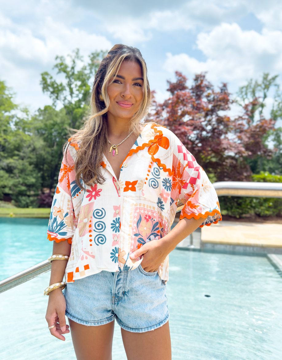 Botanical Breeze Collared Shirt