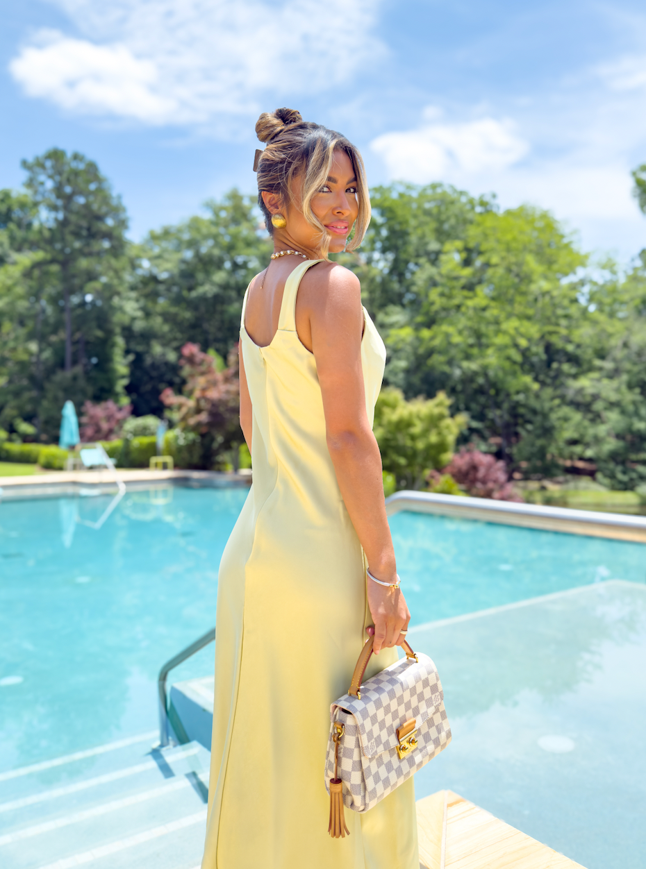Sage Serenity Satin Dress