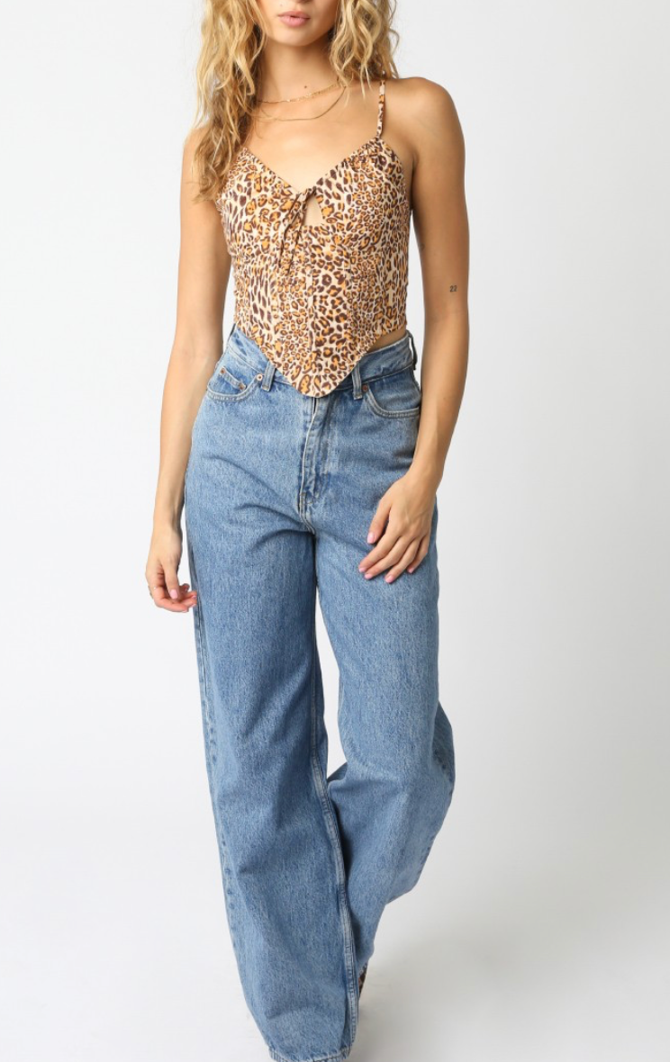 Marina Leopard Corset Top