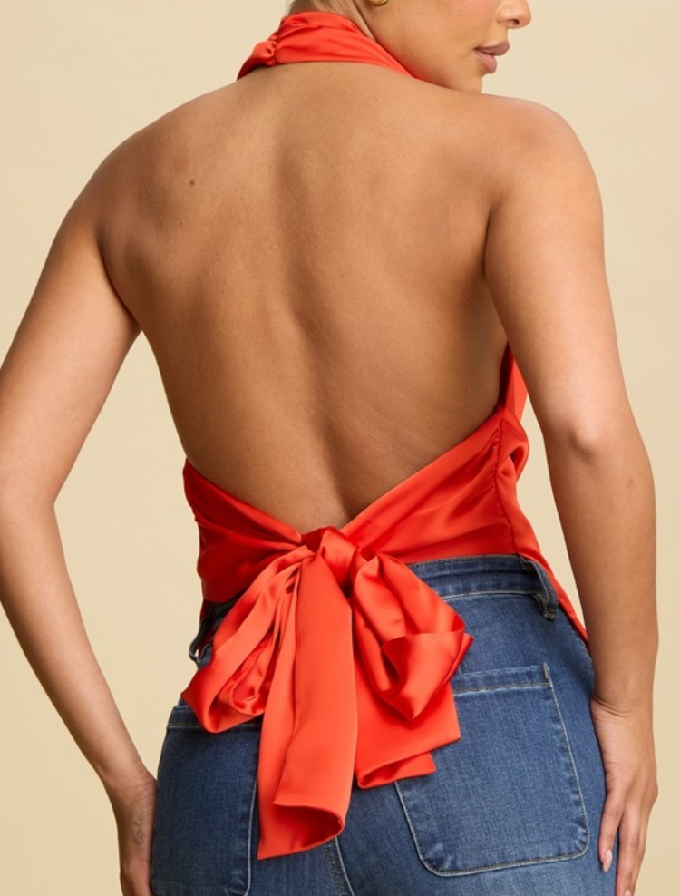 Sadie Satin Cowl Blouse