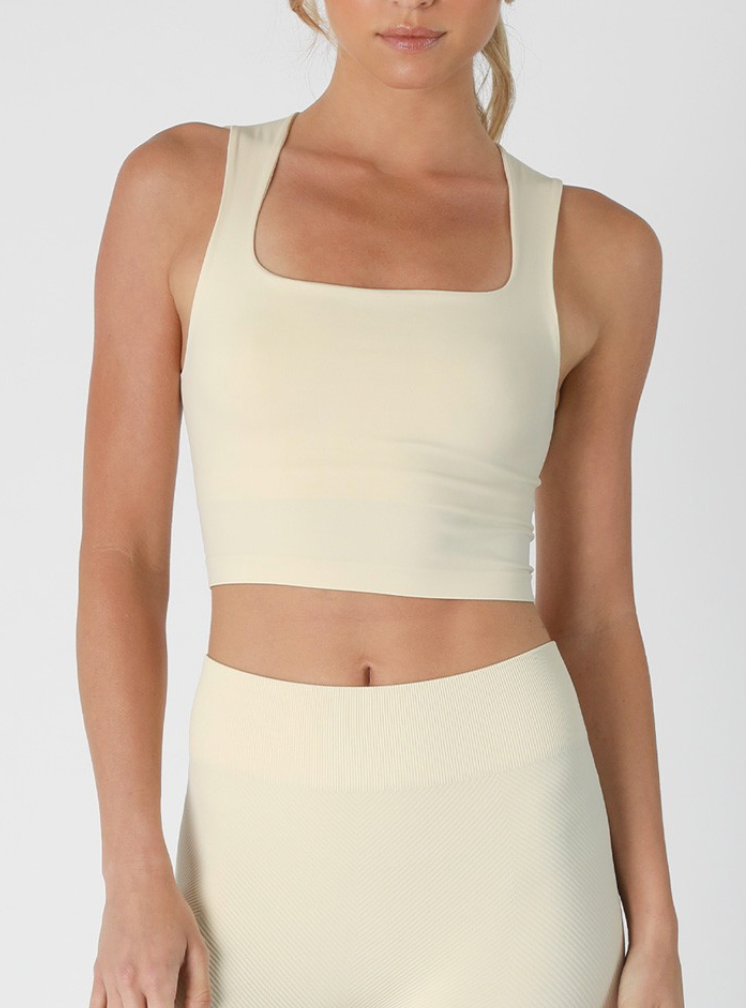 Butter Cream Square Neck Tank
