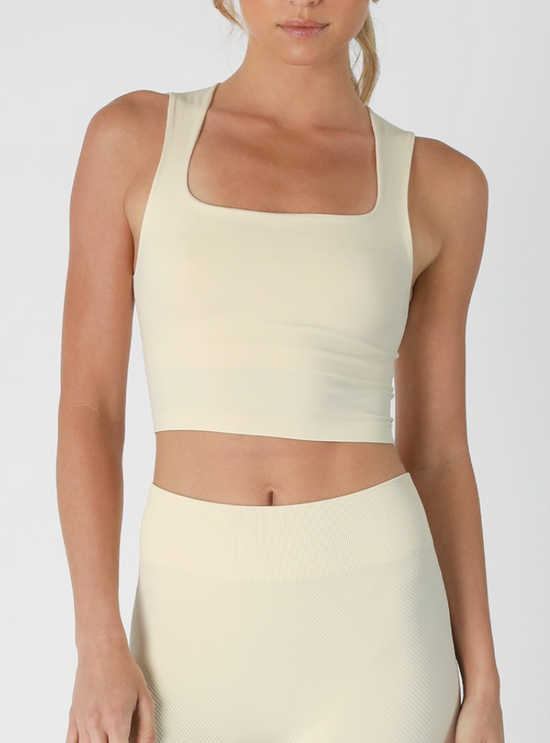 Butter Cream Square Neck Tank