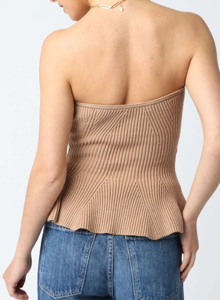 Tara Tube Taupe Sweater Top