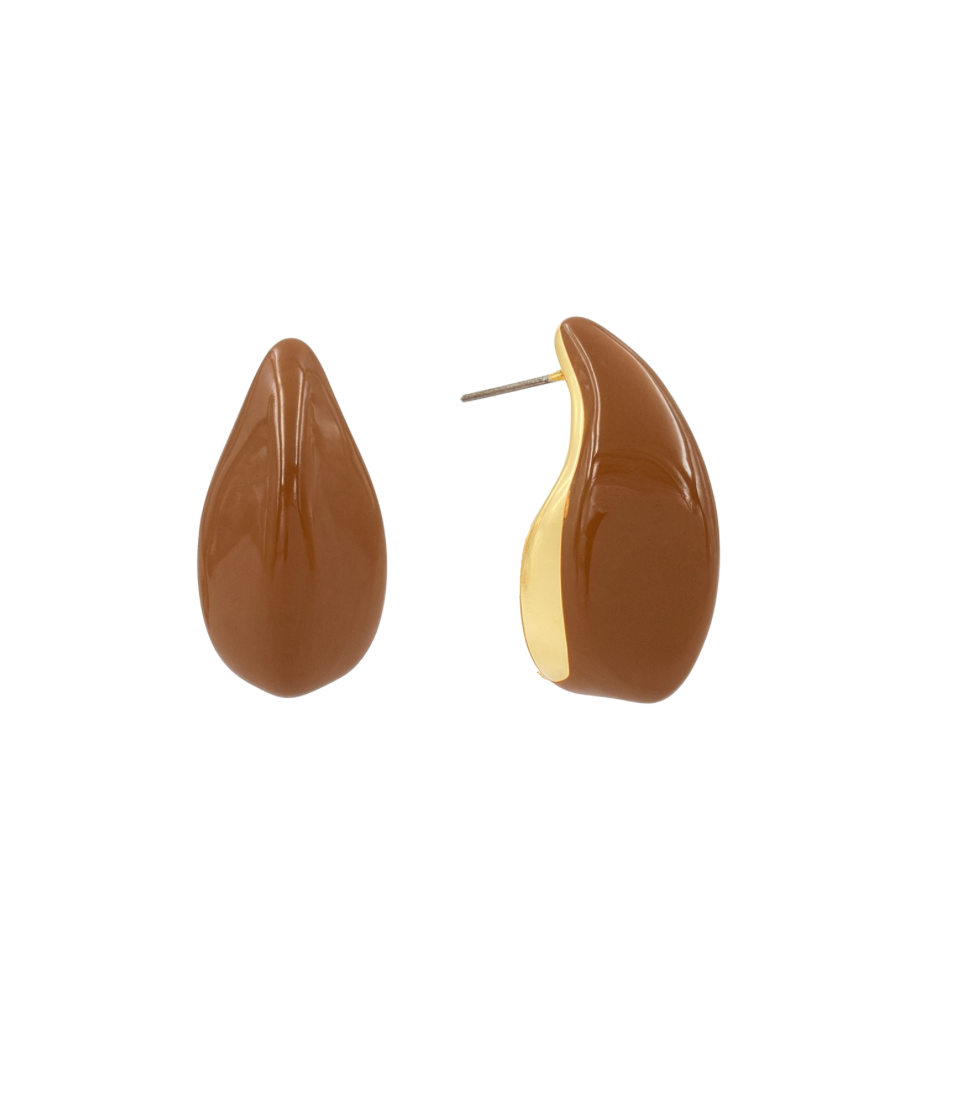 Brown Teardrop Earrings
