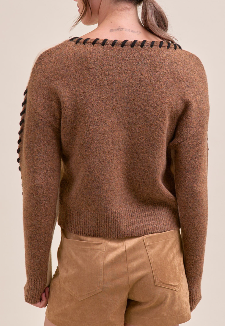 Ivy Two Toned Sweater Top