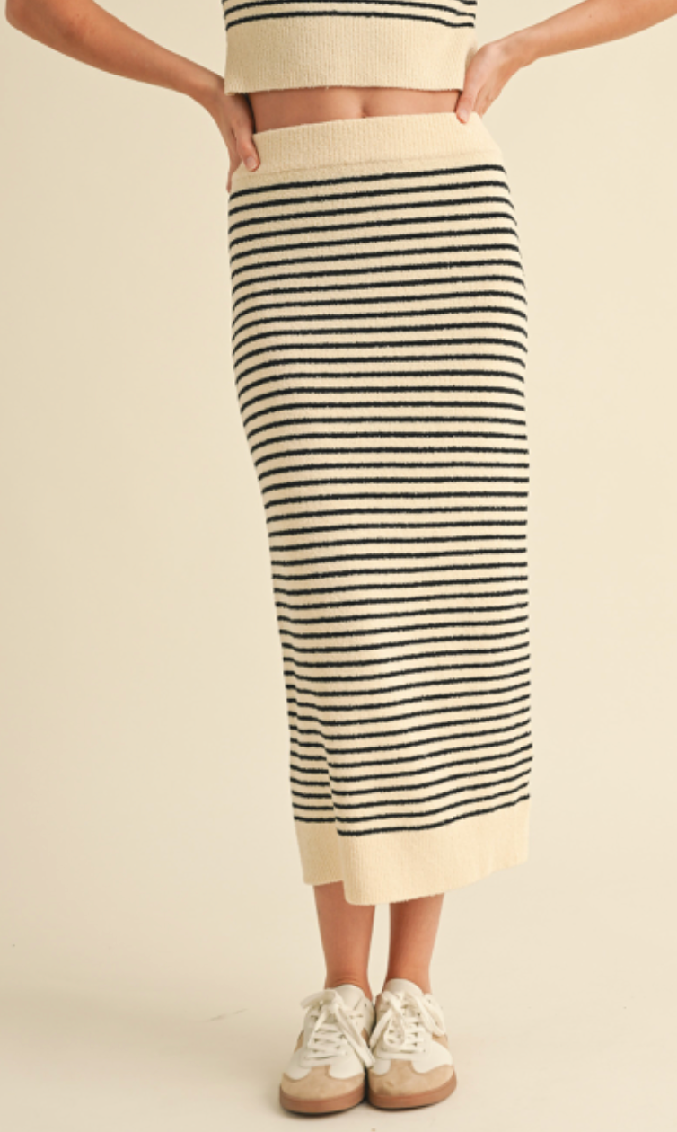 Emma Striped Knitted Skirt