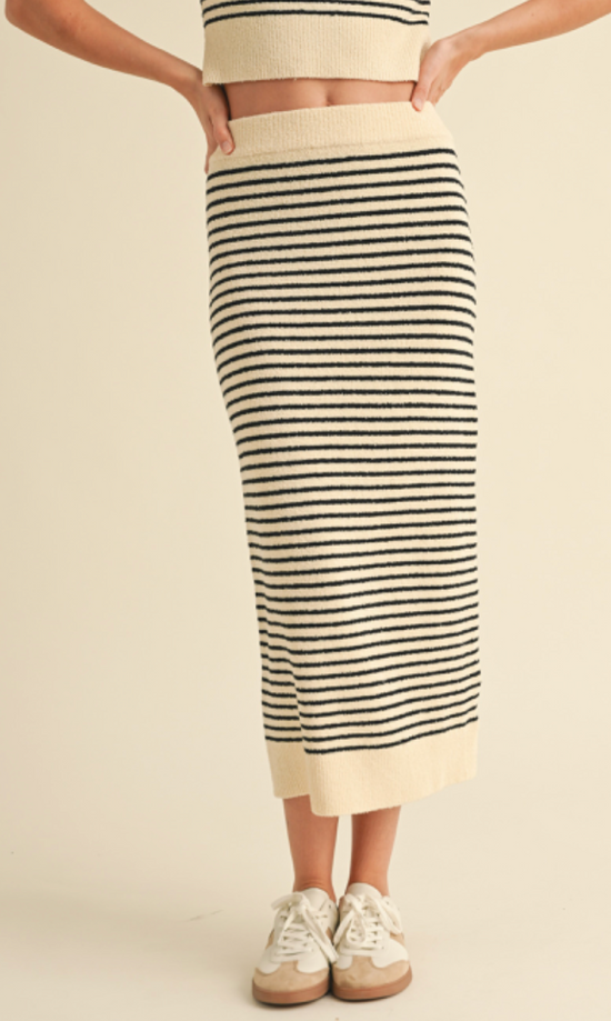Emma Striped Knitted Skirt