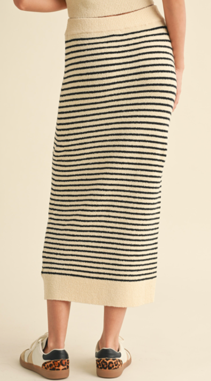 Emma Striped Knitted Skirt