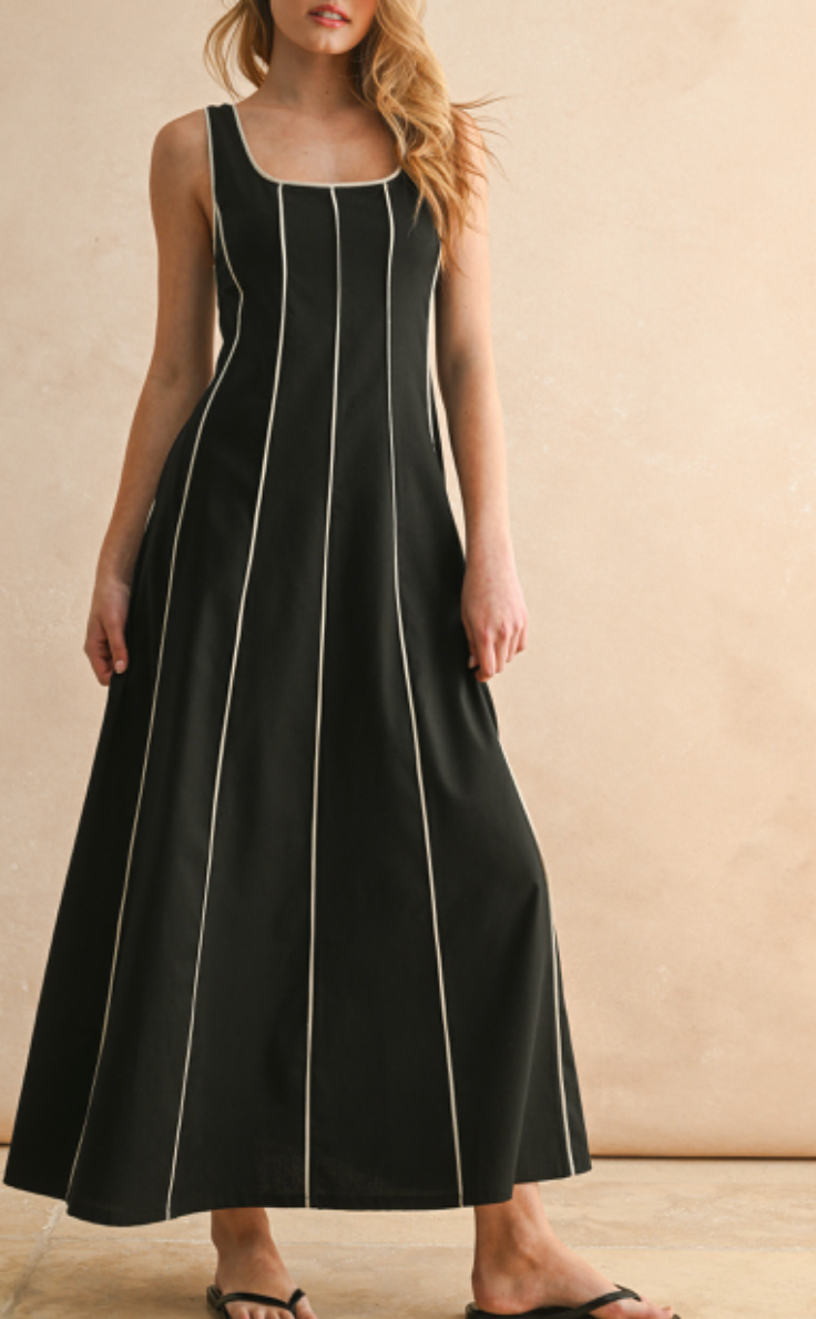 Blair Pipping Contrast Maxi Dress