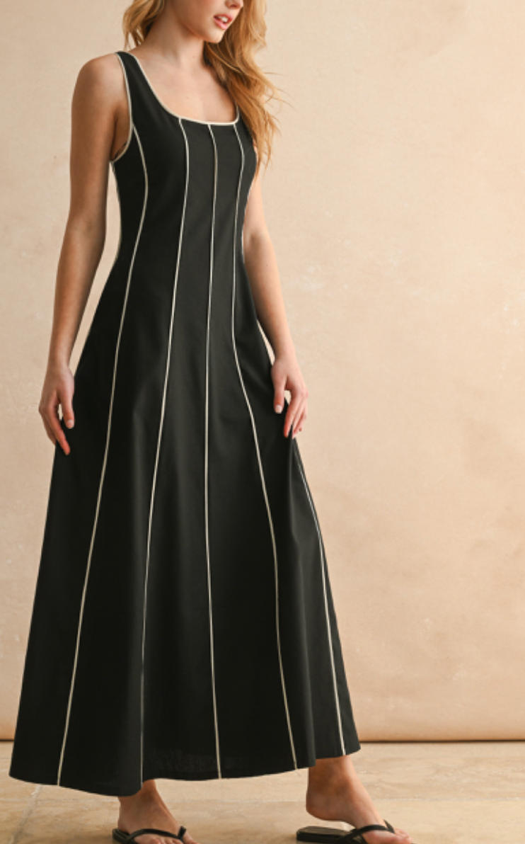 Blair Pipping Contrast Maxi Dress