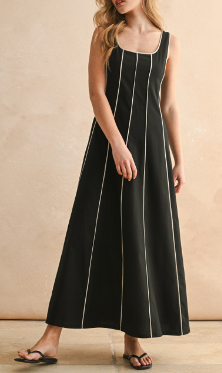 Blair Pipping Contrast Maxi Dress