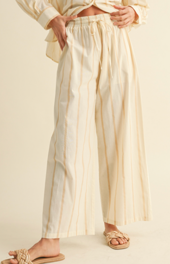 Coco Striped Button Down Linen Pants
