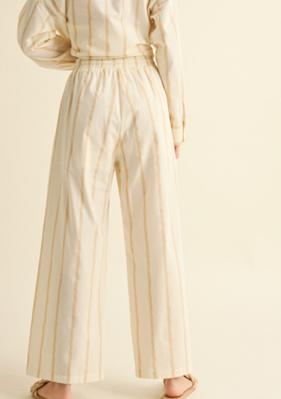 Coco Striped Button Down Linen Pants