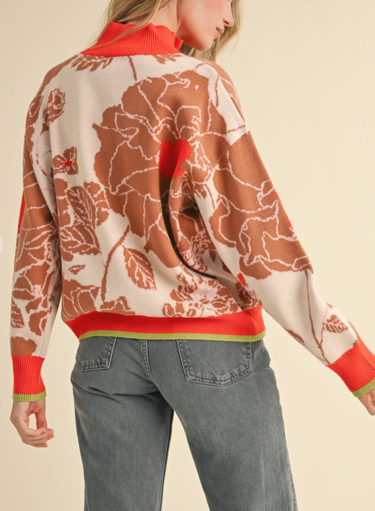 Stella Mock Neck Half Zip Pullover