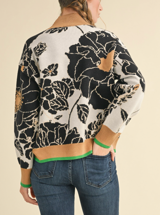 Elle Mock Neck Half Zip Pullover