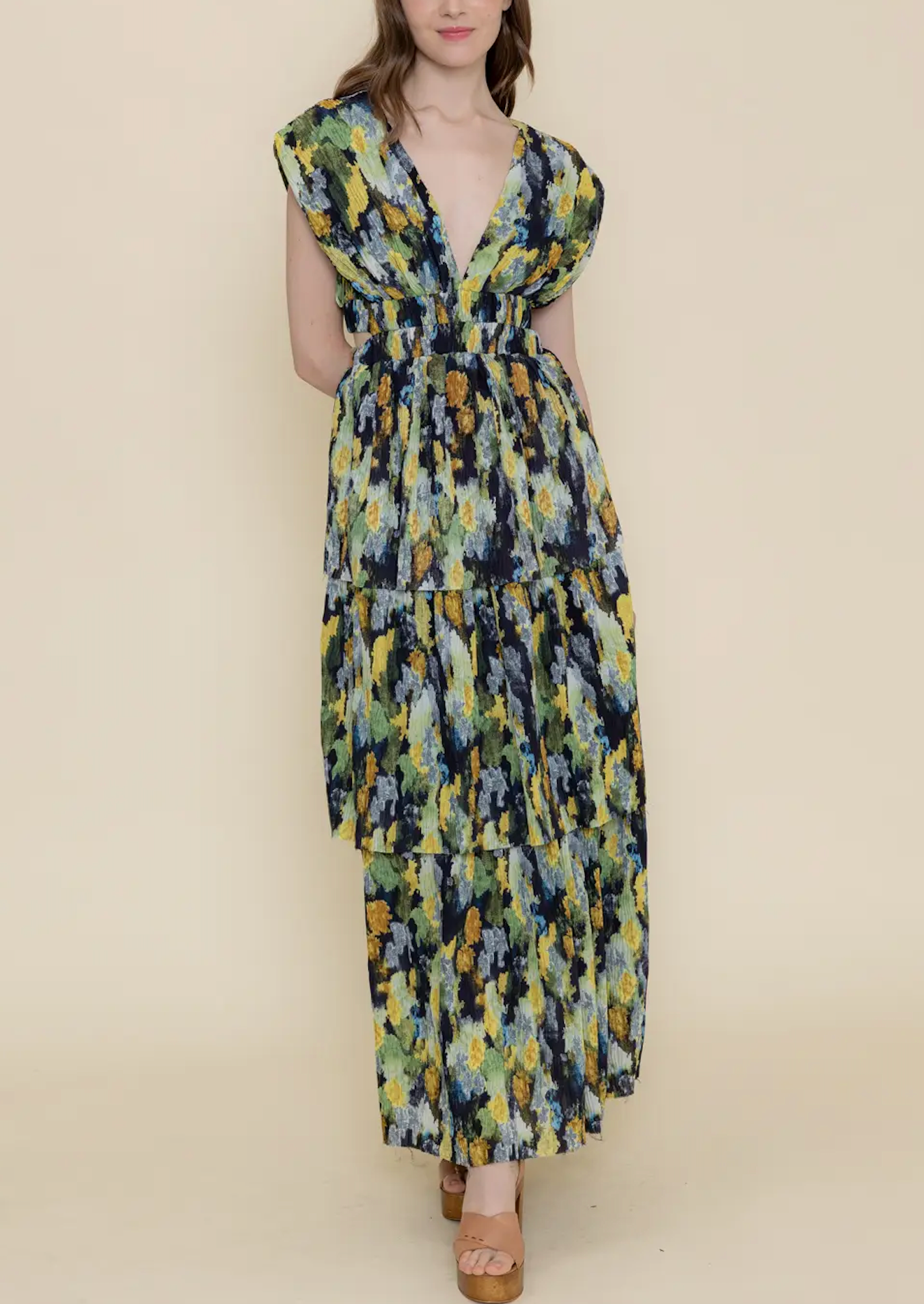Clair Color Block Maxi Dress