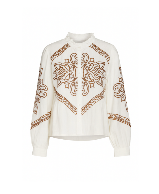 Dakota Embroidered Button Up Top