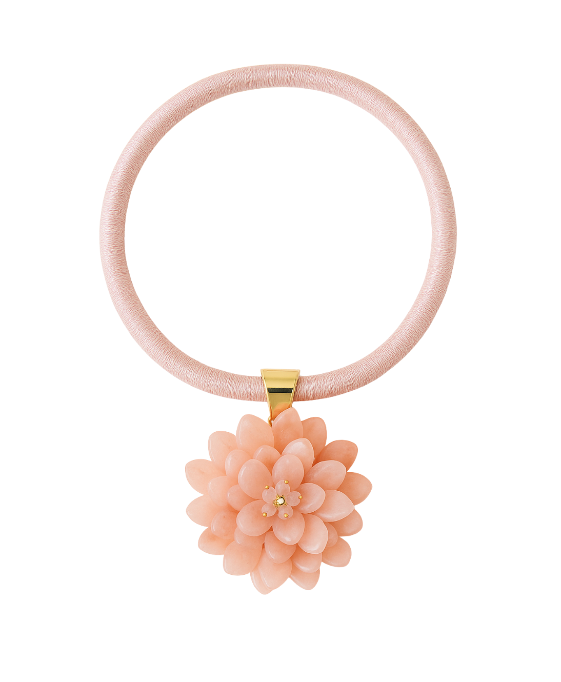 Blush Pink Flower Pendant Collar