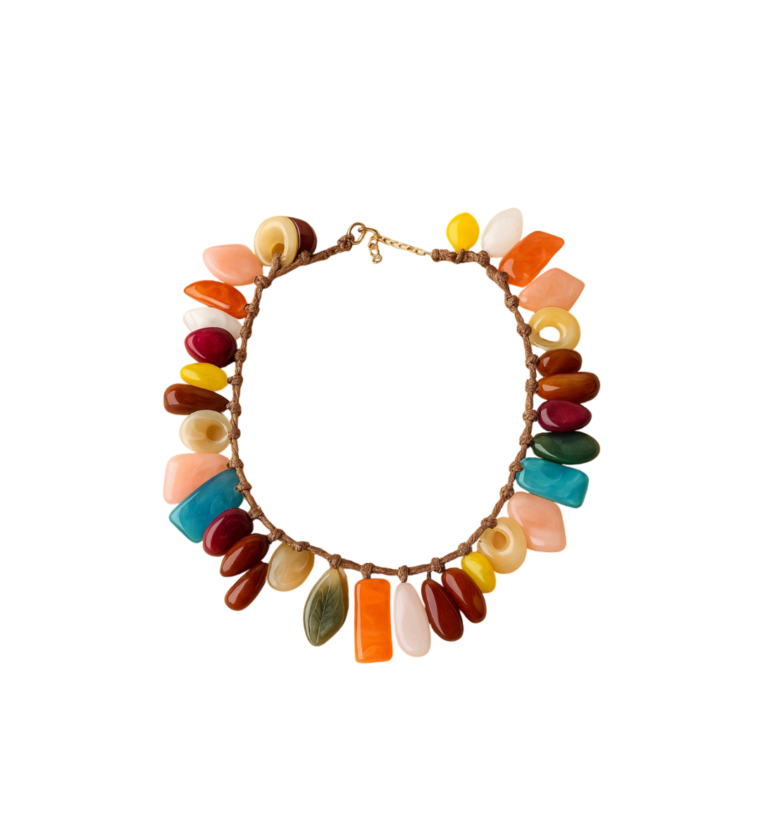Chunky Rainbow Woven Necklace