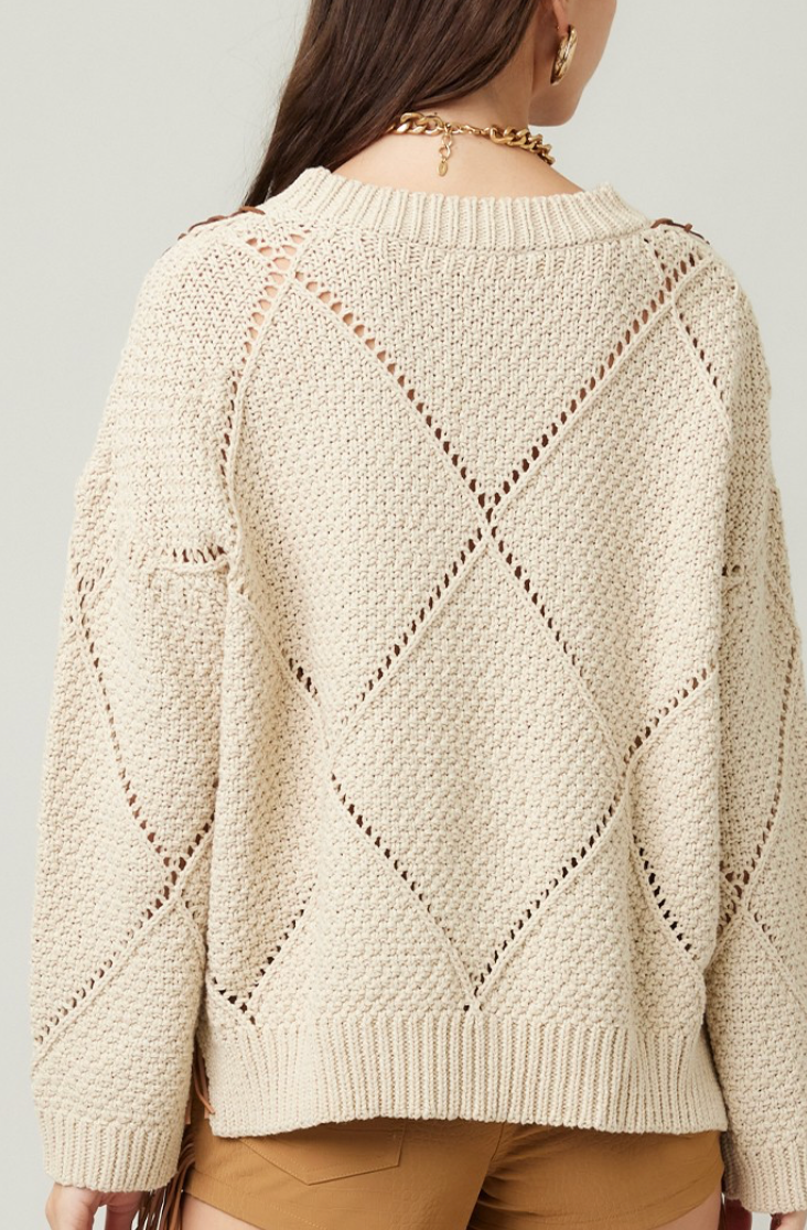 Briley Braided Tassel Knit Sweater